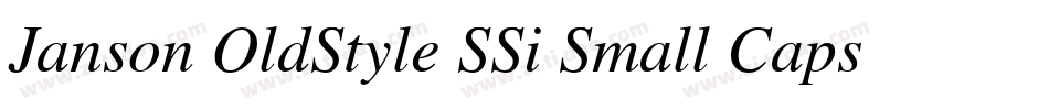 Janson OldStyle SSi Small Caps字体转换